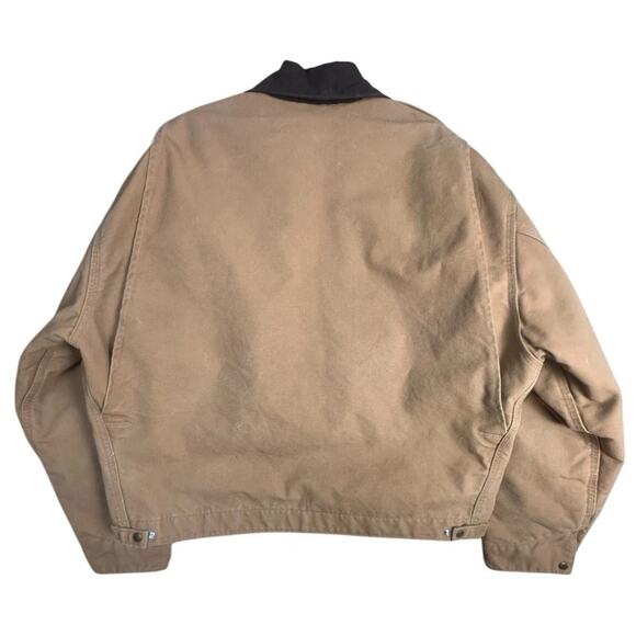 Vtg Carhartt Detroit Jacket J97 Sandstone Duck Blanket Lined Sz 2XL Reg Workwear - Picture 3 of 16